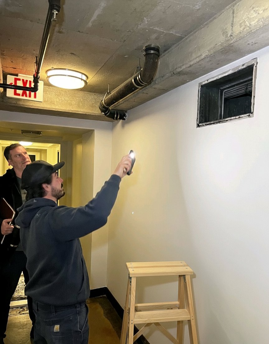 Smoke damper inspection during verification testing